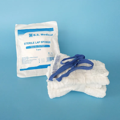 الصين Medical Pre-washed 45*45cm Gauze Laparotomy Sponge With X-ray And Loop الصانع
