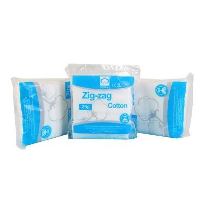 الصين 100% Cotton Wool Fabric Medical Absorbent ZigZag Cutting Wool with Factory Price الصانع
