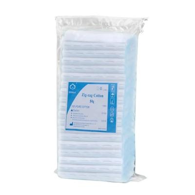 الصين White & Absorbent Zig Zag Cotton Wool Zigzag Cotton Wool Medical Dressing Zig-Zag Cotton for Hospital الصانع
